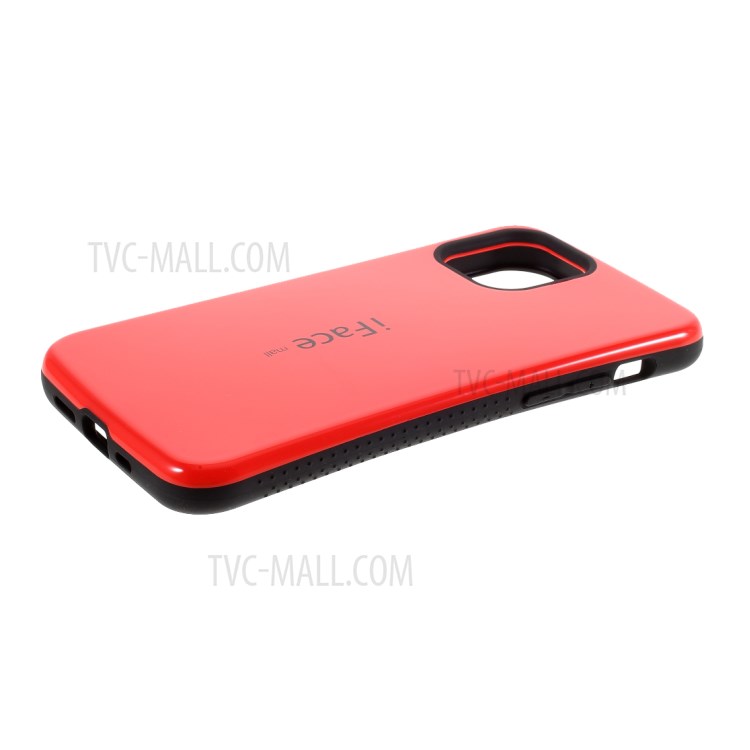 IFACE MALL PC + TPU Hybrid Case Accessory Glossy Shell for iPhone 12 mini - Red-4
