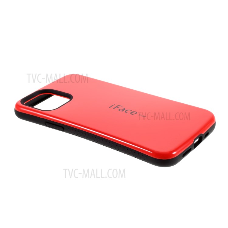 IFACE MALL PC + TPU Hybrid Case Accessory Glossy Shell for iPhone 12 mini - Red-5