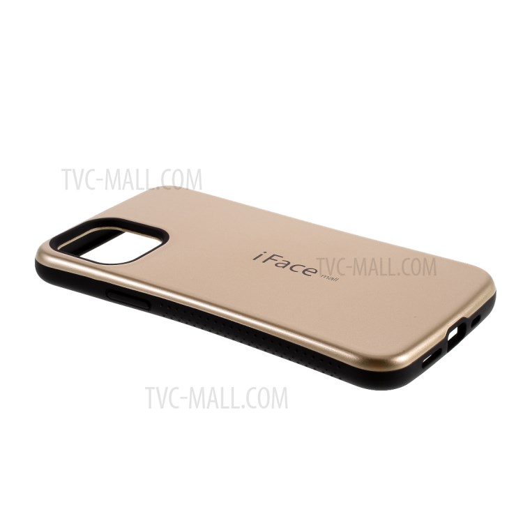 IFACE MALL PC + TPU Hybrid Case Accessory Glossy Shell for iPhone 12 mini - Gold-5