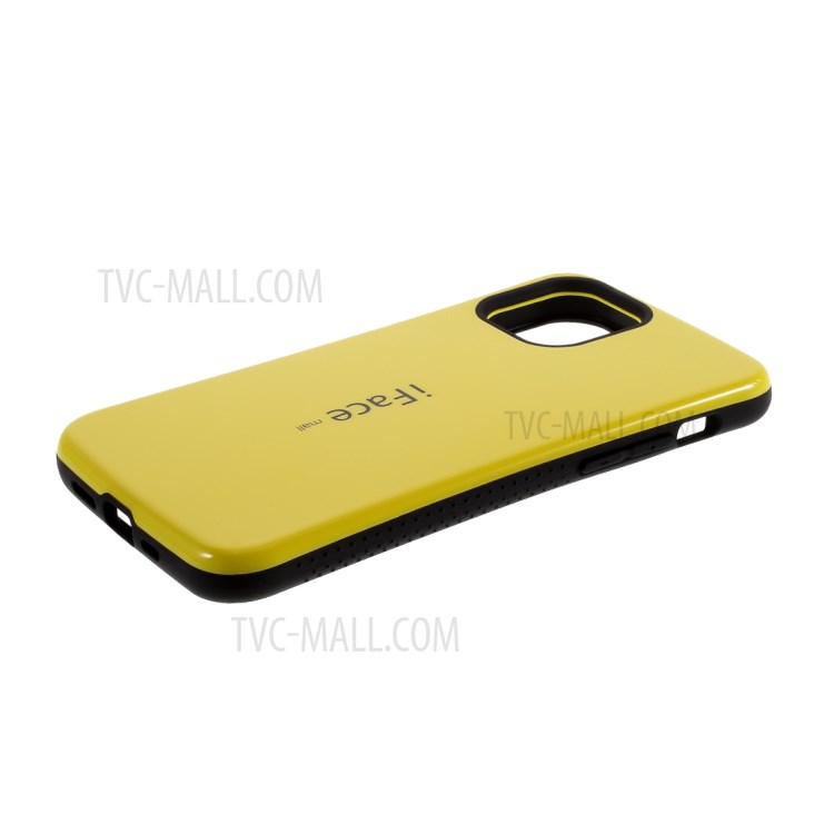 IFACE MALL PC + TPU Hybrid Case Accessory Glossy Shell for iPhone 12 mini - Yellow-4