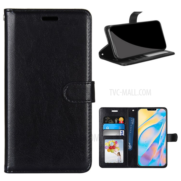 Wallet Stand PU Leather Flip Cover for iPhone 12 Pro/12 Max 6.1 inch - Black-1