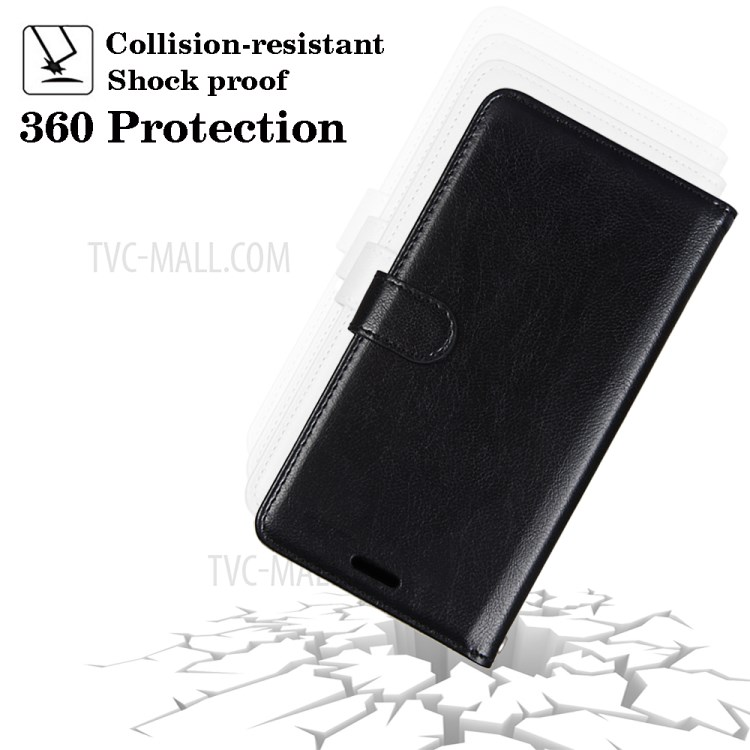 Wallet Stand PU Leather Flip Cover for iPhone 12 Pro/12 Max 6.1 inch - Black-5