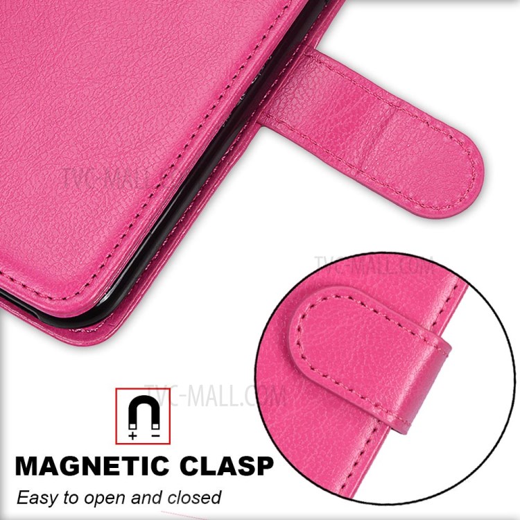 Wallet Stand PU Leather Flip Cover for iPhone 12 Pro/12 - Rose-4