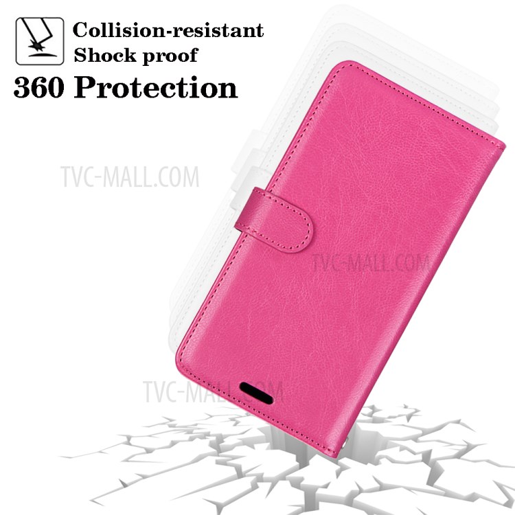 Wallet Stand PU Leather Flip Cover for iPhone 12 Pro/12 - Rose-5