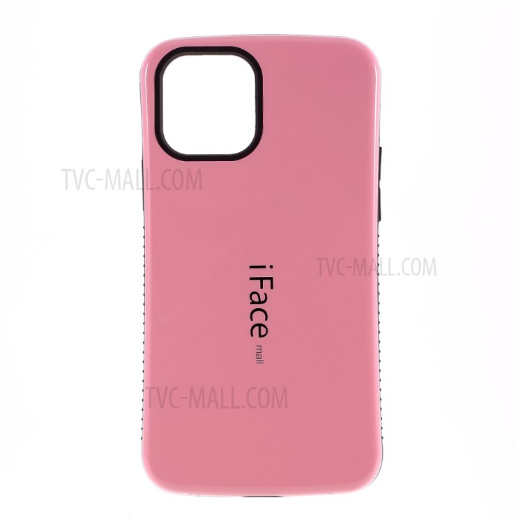 IFACE MALL PC + TPU Hybrid Case Accessory Glossy Cover for iPhone 12 Pro Max 6.7 inch - Pink-1