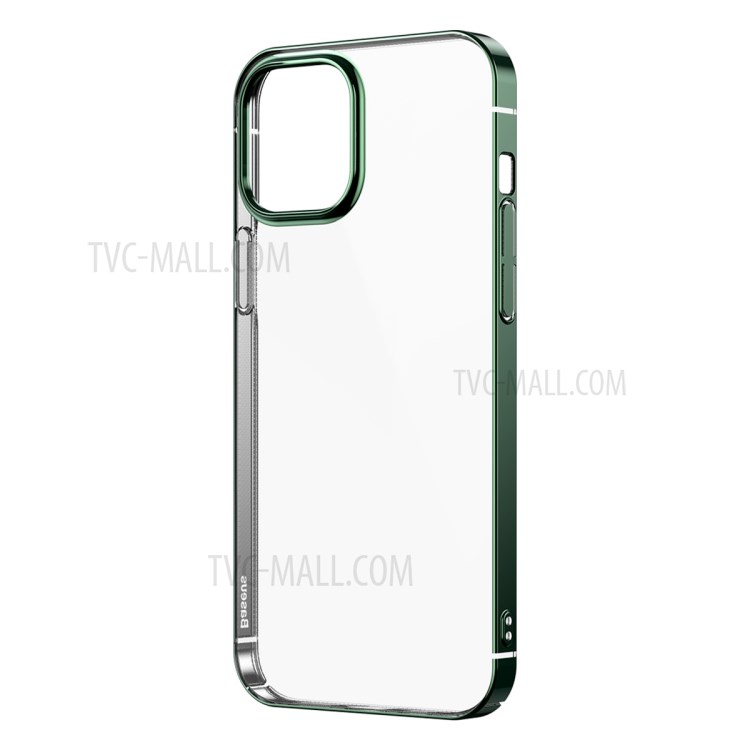 BASEUS Glitter Series Plating Hard PC Protective Phone Case for iPhone 12 Pro Max 6.7 inch - Midnight Green-10