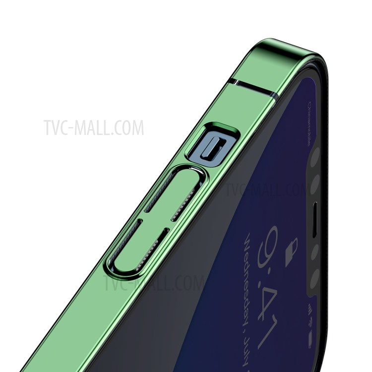 BASEUS Glitter Series Plating Hard PC Protective Phone Case for iPhone 12 Pro Max 6.7 inch - Midnight Green-12
