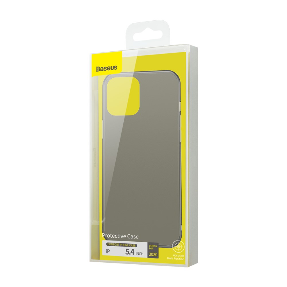 BASEUS Comfort Series Ultra-thin Matte PP Back Shell for iPhone 12 5.4 inch - Transparent Black-10