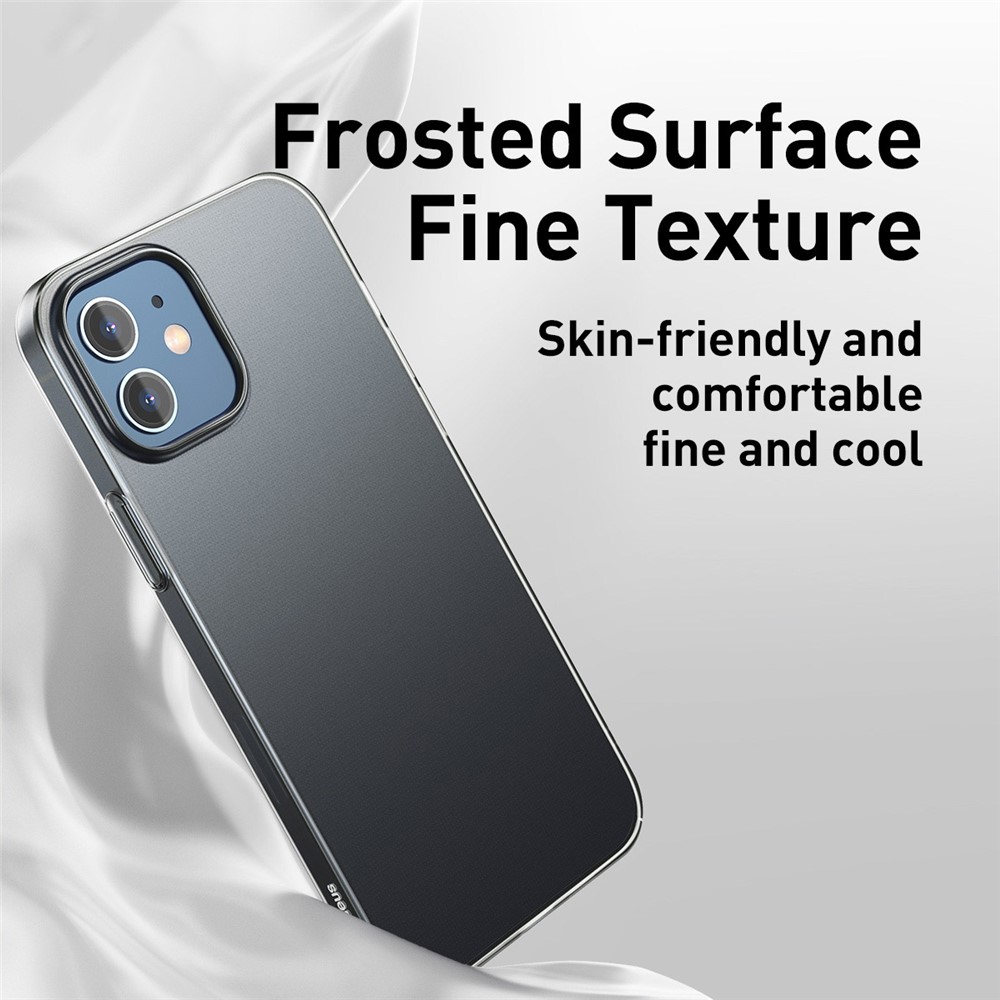 BASEUS Comfort Series Ultra-thin Matte PP Back Shell for iPhone 12 5.4 inch - Transparent Black-4