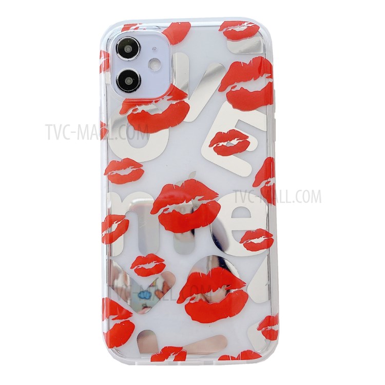 Fun Series Lips Printing IMD TPU Protective Case for iPhone 12 mini - Red-1