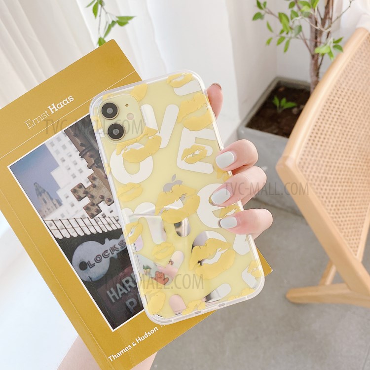 Fun Series Lips Printing IMD TPU Protective Case for iPhone 12 mini - Orange-4