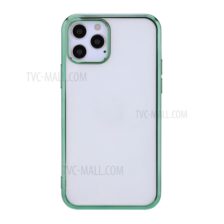 Electroplated TPU Soft Case for iPhone 12 Pro Max 6.7-inch - Light Green-1