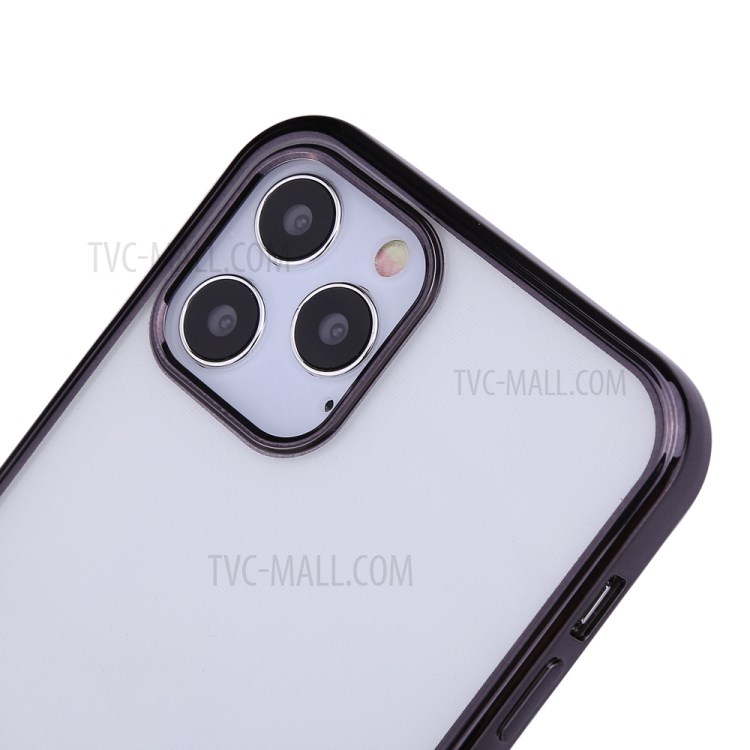 Electroplated TPU Soft Case for iPhone 12 mini - Black-2