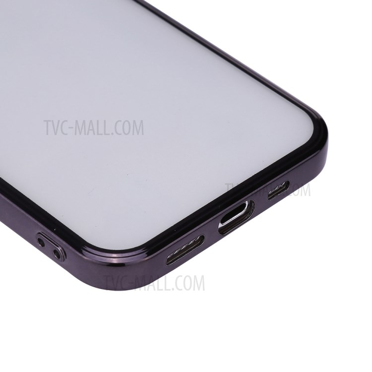 Electroplated TPU Soft Case for iPhone 12 mini - Black-3