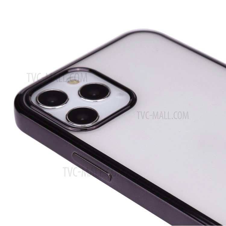 Electroplated TPU Soft Case for iPhone 12 mini - Black-4