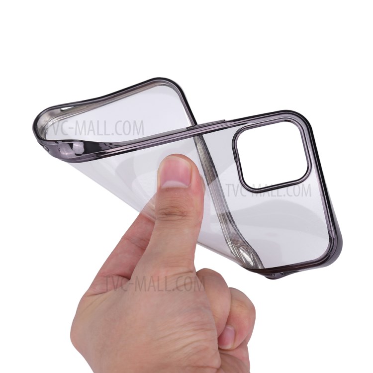 Electroplated TPU Soft Case for iPhone 12 mini - Black-5