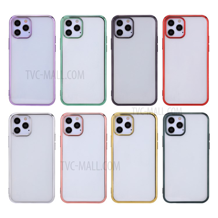 Electroplated TPU Soft Case for iPhone 12 mini - Black-6