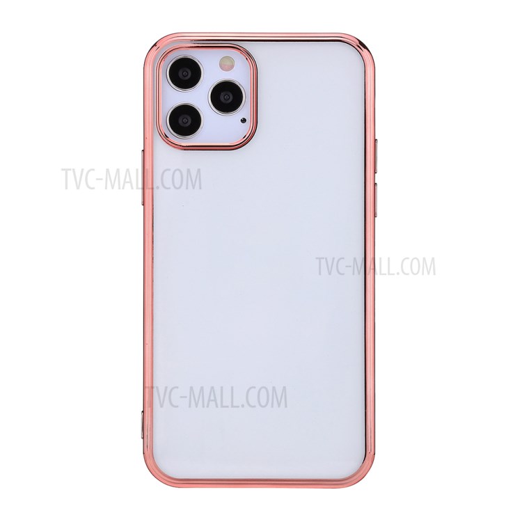 Electroplated TPU Soft Case for iPhone 12 mini - Rose Gold-1