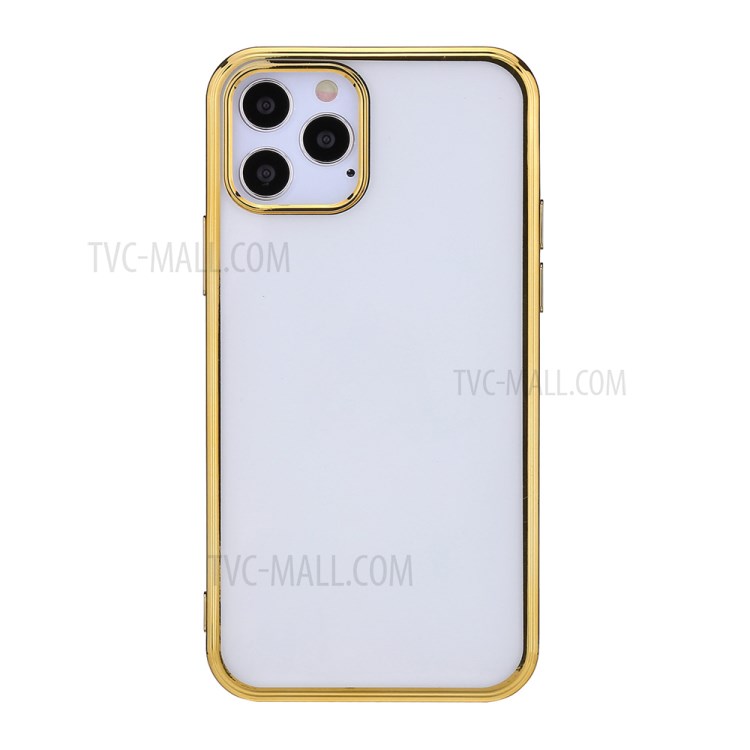 Electroplated TPU Soft Case for iPhone 12 mini - Gold-1