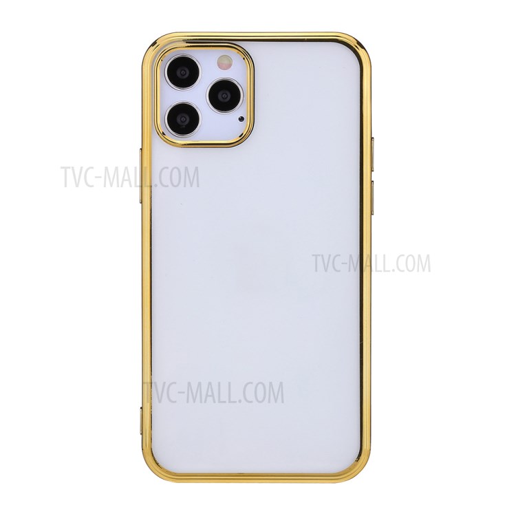Electroplated TPU Soft Case for iPhone 12 - Gold-1
