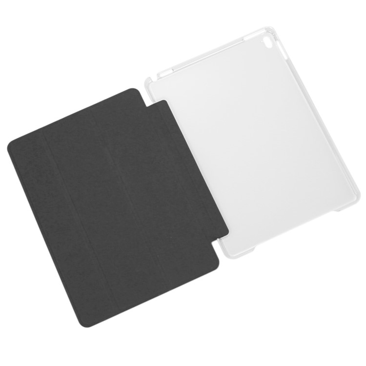 ENKAY for iPad Pro 9.7 inch Smart Tri-fold Toothpick Grain Leather Case - Black-6