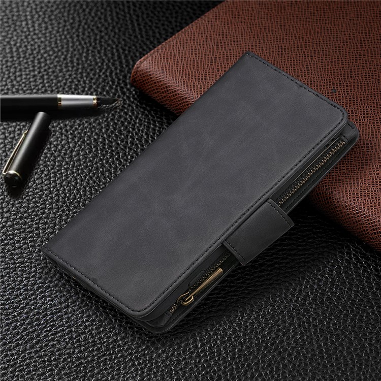 Zipper Pocket Detachable 2-in-1 Leather Wallet Stand Case for iPhone 11 6.1-inch - Black-9