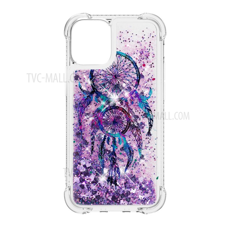 Liquid Glitter Powder Patterned Quicksand Shockproof TPU Back Case for iPhone 12 Pro Max 6.7-inch - Dream Catcher-2
