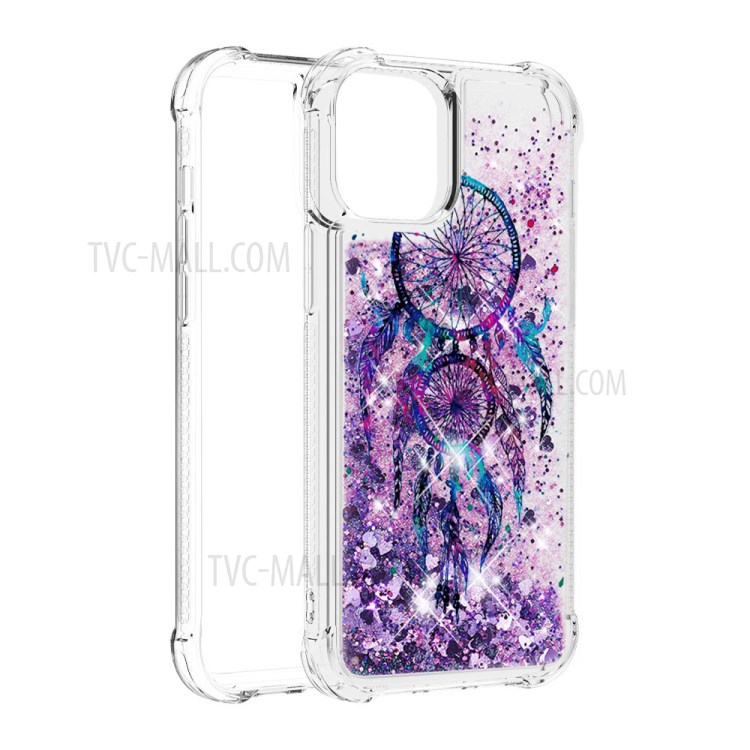 Liquid Glitter Powder Patterned Quicksand Shockproof TPU Back Case for iPhone 12 Pro Max 6.7-inch - Dream Catcher-3