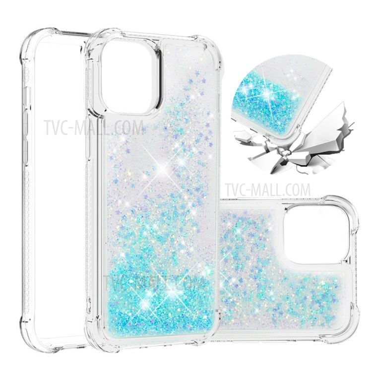 TPU Quicksand Style Cover for iPhone 12 Pro Max 6.7 inch - Baby Blue-1