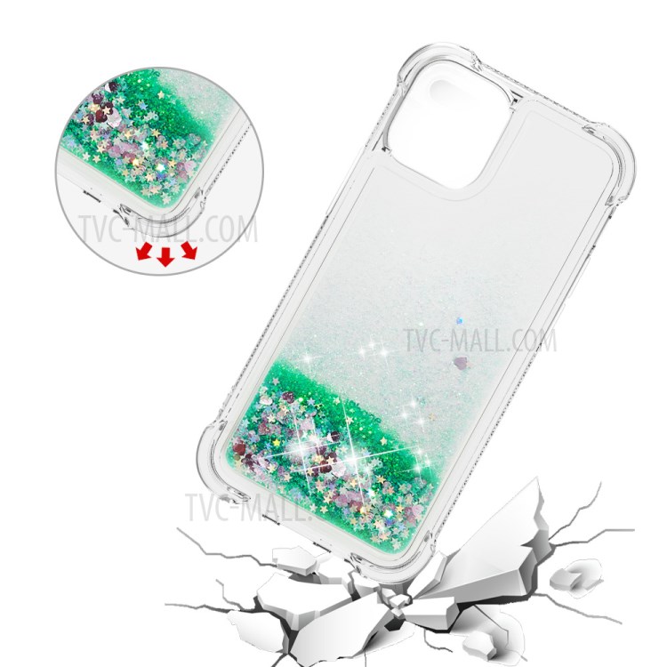 TPU Quicksand Inside Cover for iPhone 12 Pro/12 - Green-5