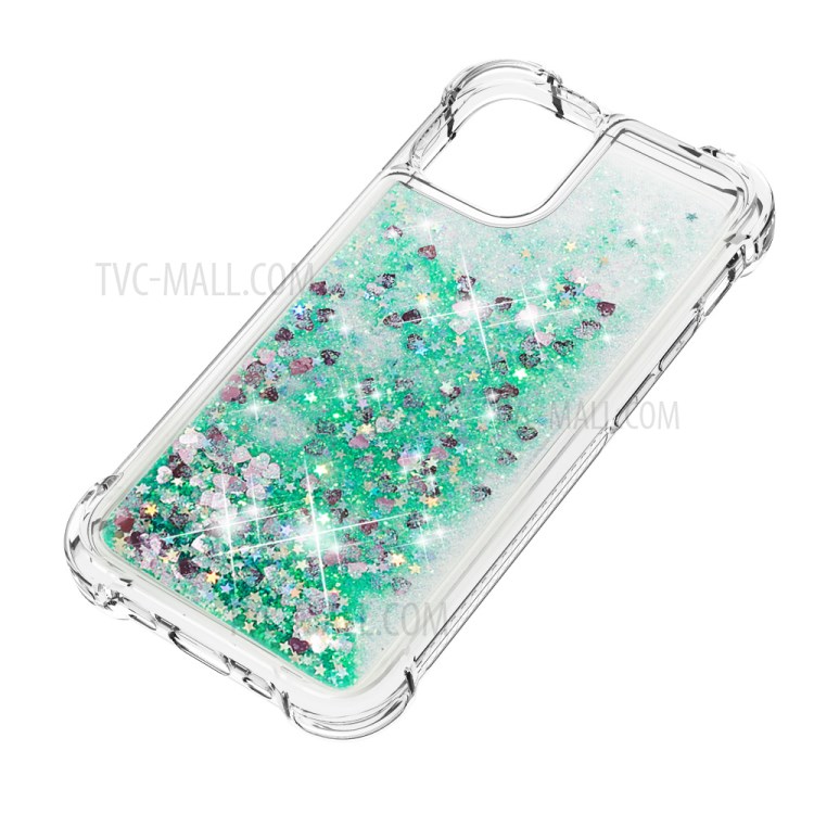 TPU Quicksand Inside Cover for iPhone 12 Pro/12 - Green-6