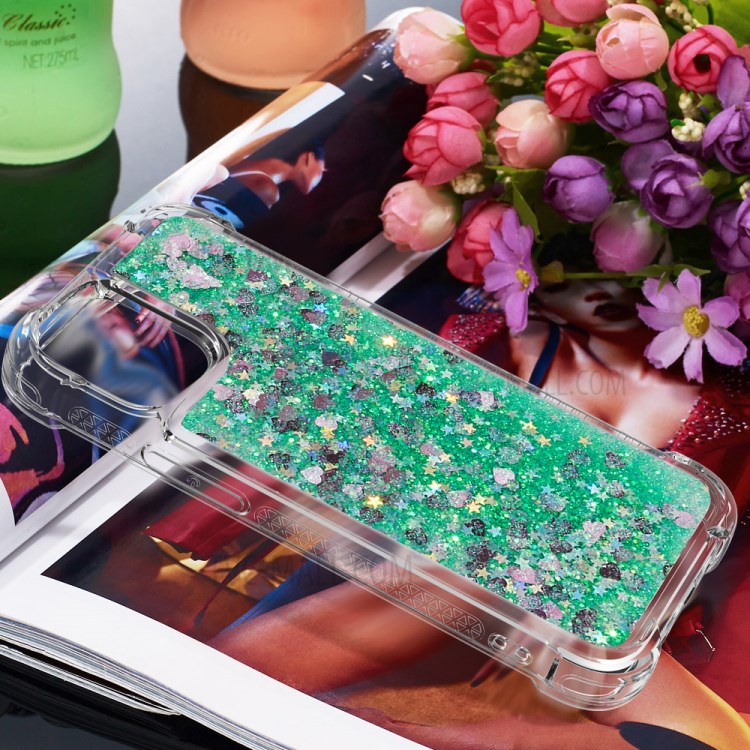 TPU Quicksand Inside Cover for iPhone 12 Pro/12 - Green-7