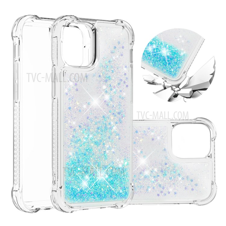 TPU Quicksand Inside Cover for iPhone 12 Pro/12 - Baby Blue-1