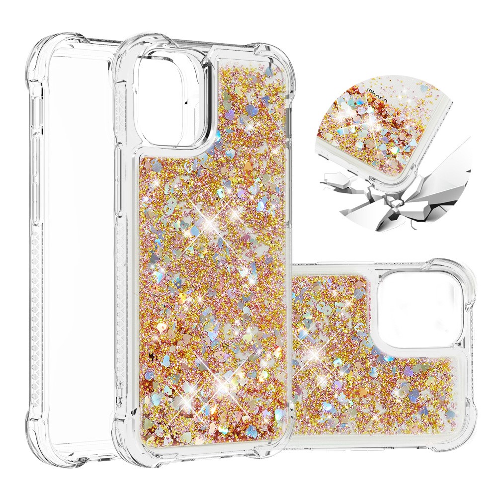 TPU Quicksand Inside Cover for iPhone 12 Pro/12 - Gold-1