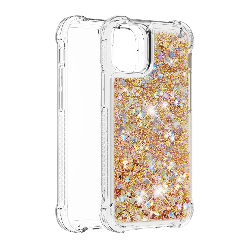 TPU Quicksand Cover Para Iphone 12 Pro/12 - Ouro-3