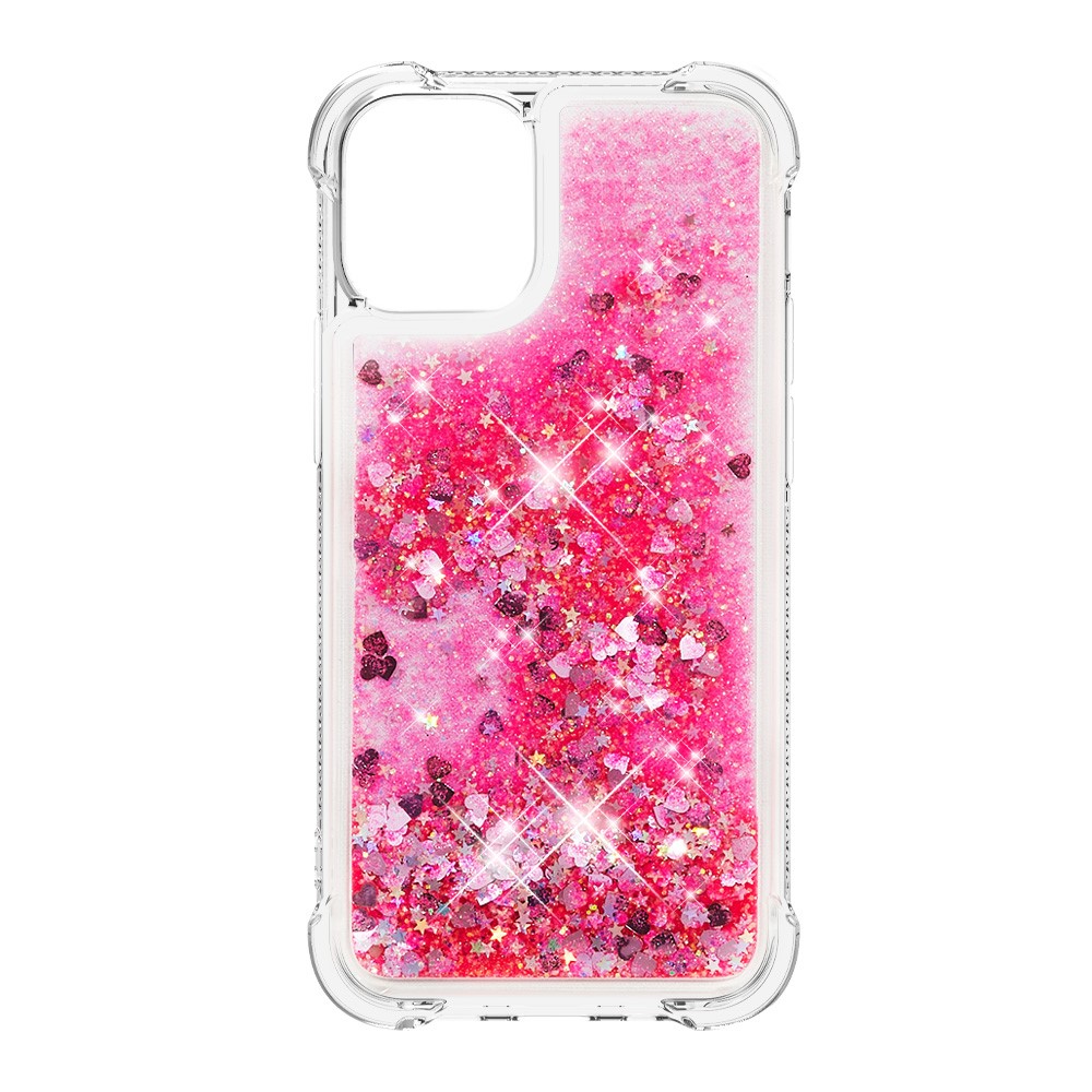 Soft TPU Quicksand Style Shell for iPhone 12 mini - Red-2