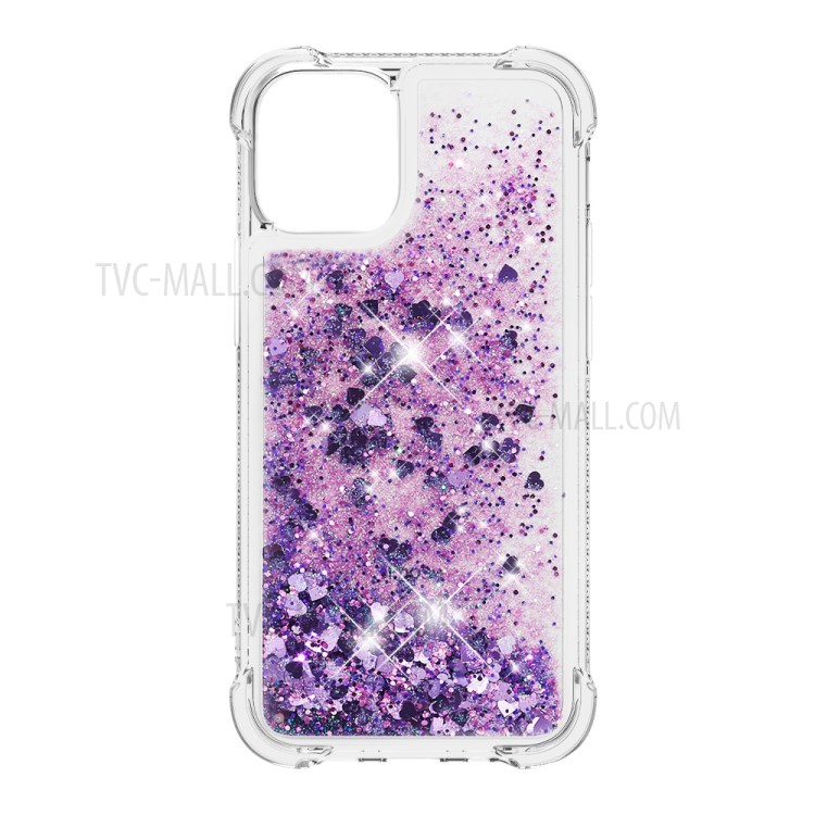 Soft TPU Quicksand Style Shell for iPhone 12 mini - Purple-2