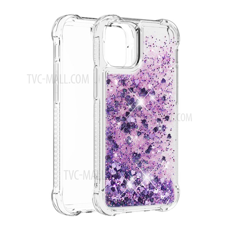 Soft TPU Quicksand Style Shell for iPhone 12 mini - Purple-3
