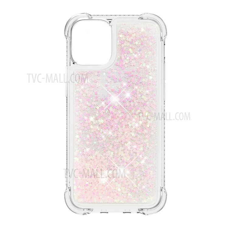 Soft TPU Quicksand Style Shell for iPhone 12 mini - Pink-2