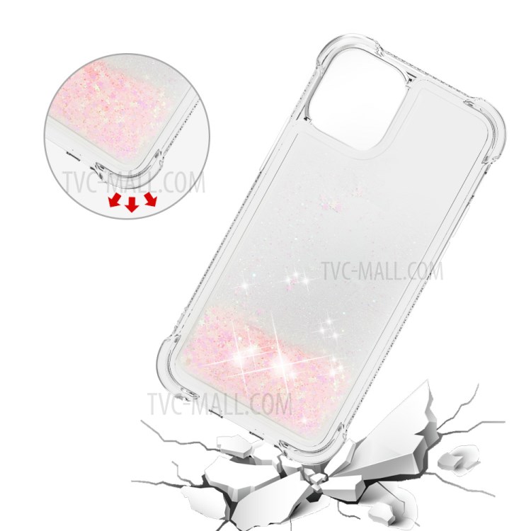 Soft TPU Quicksand Style Shell for iPhone 12 mini - Pink-5