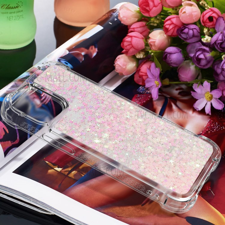 Soft TPU Quicksand Style Shell for iPhone 12 mini - Pink-7