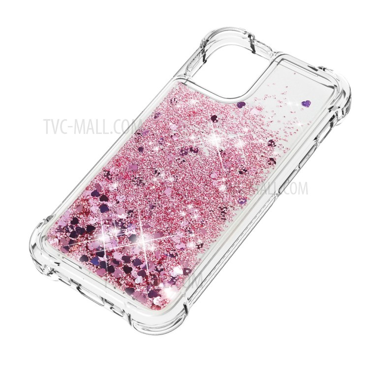 Soft TPU Quicksand Style Shell for iPhone 12 mini - Rose Gold-6