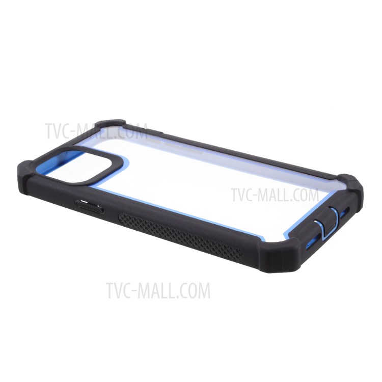 Anti-drop PC+TPU Cover for iPhone 12 mini - Black/Blue-4