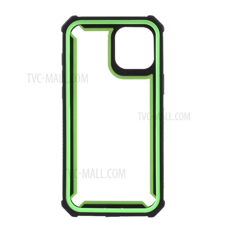 Anti-drop PC+TPU Cover for iPhone 12 mini - Black/Green-3