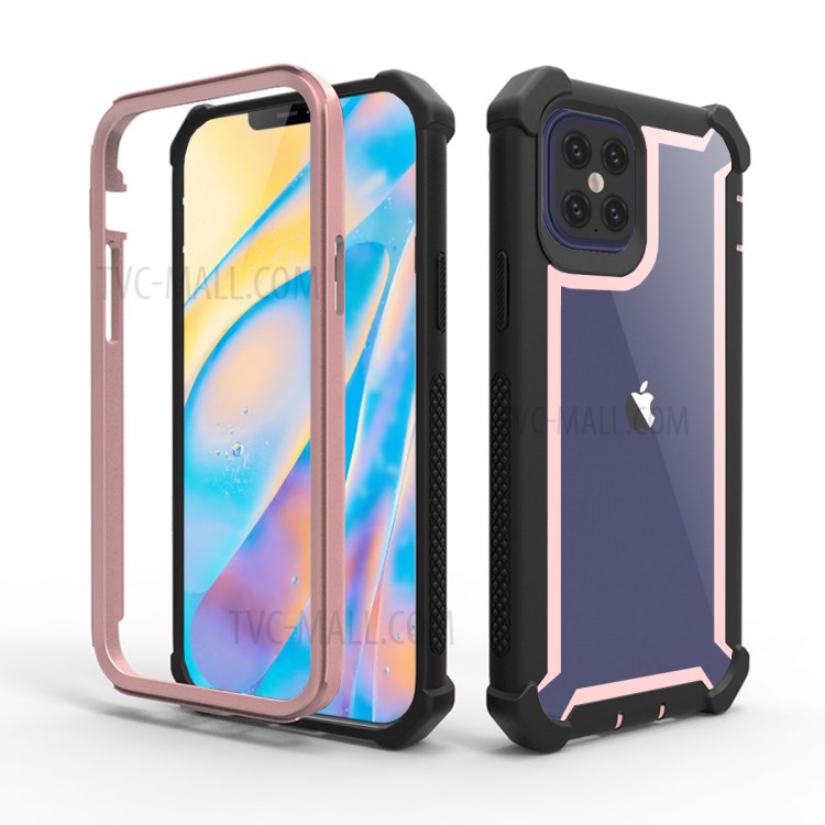 Anti-fall Shock-proof PC+TPU Cell Phone Cover for iPhone 12 Pro Max 6.7-inch - Pink-2