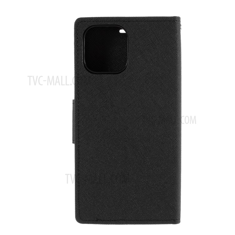 MERCURY GOOSPERY Leather Wallet Stand Case for iPhone 12 5.4-inch - Black-3