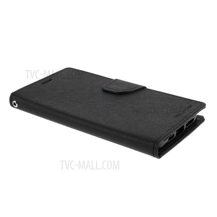 MERCURY GOOSPERY Leather Wallet Stand Case for iPhone 12 5.4-inch - Black-5