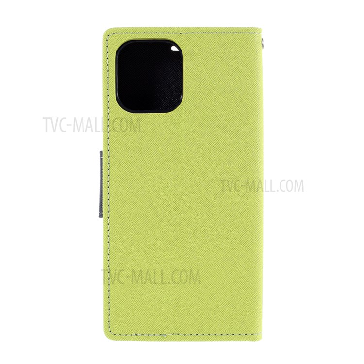 MERCURY GOOSPERY Leather Wallet Stand Case for iPhone 12 mini - Green-3