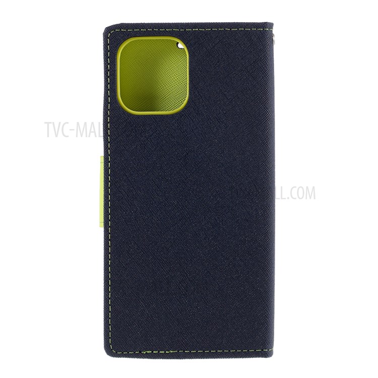 MERCURY GOOSPERY Leather Wallet Case for iPhone 12 Pro/12 - Dark Blue-3