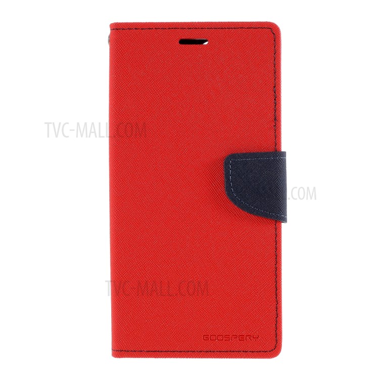 MERCURY GOOSPERY Leather Wallet Case for iPhone 12 Pro Max 6.7 inch - Red-1